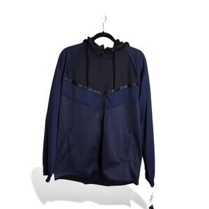 Ideology  Men’s hood  Blue Track Jacket Full Zip Tech  zip hoodie Sz Large NWT